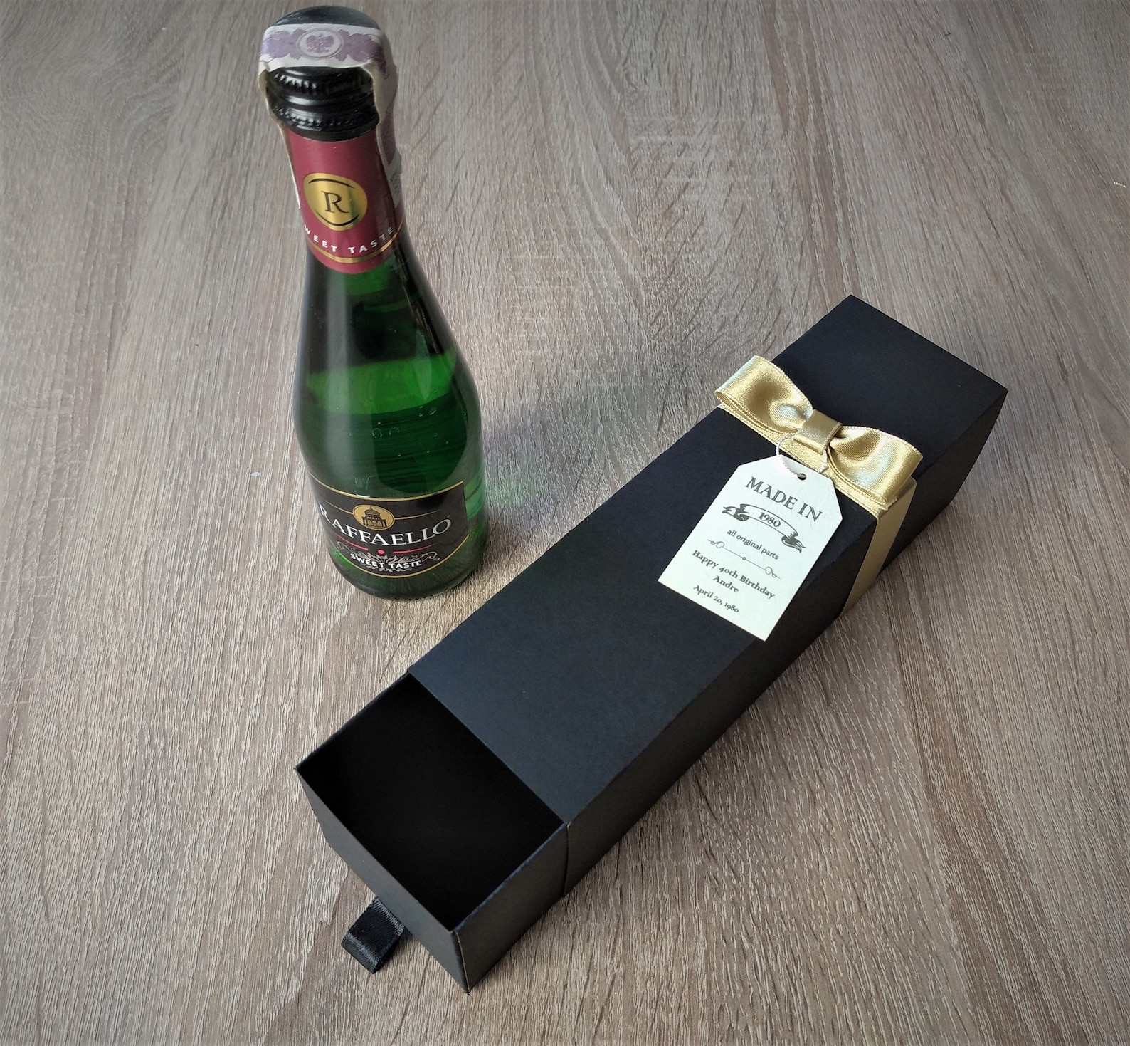 Mini Champagne box Long Box Gift Box Box for glass Wine Etsy