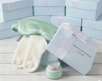 Mint Personalized Gift Box with Satin Bow
