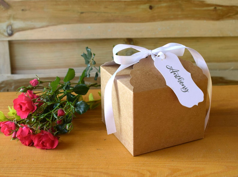 Wedding Cake Box Kraft Box Kraft Cookie Boxes Thank You Gift Etsy UK