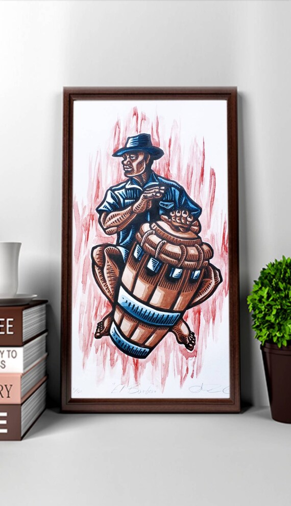 Afro Boricua Bomba y Plena Home Decor Puerto Rico Wall Art