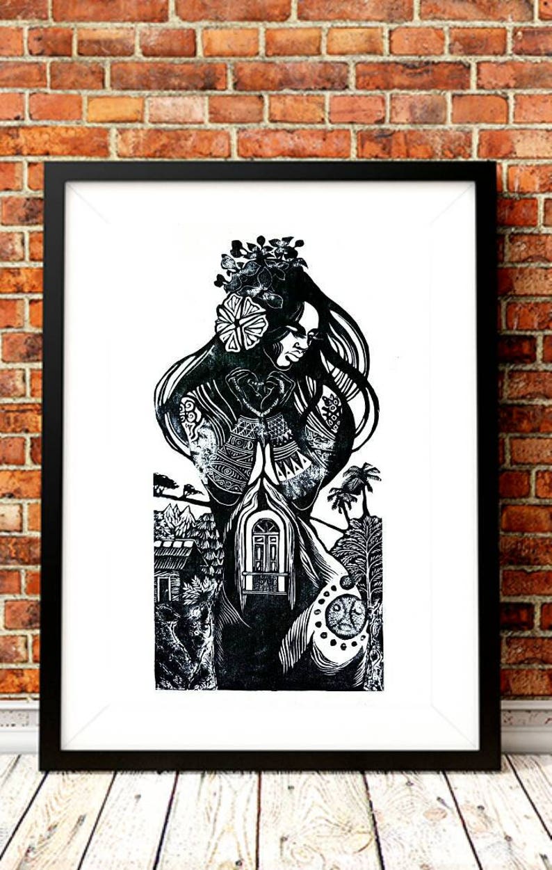 Jibara Taina Puerto Rican Wall Art Latinx Hispanic Decor Etsy