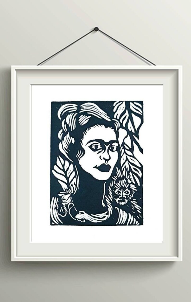 Chicana Home Decor Mexican Wall Art Frida Kahlo Print