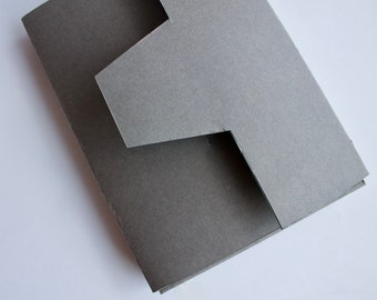 Long-stitch Bound Book in Grey and Turquoise Phase Box
