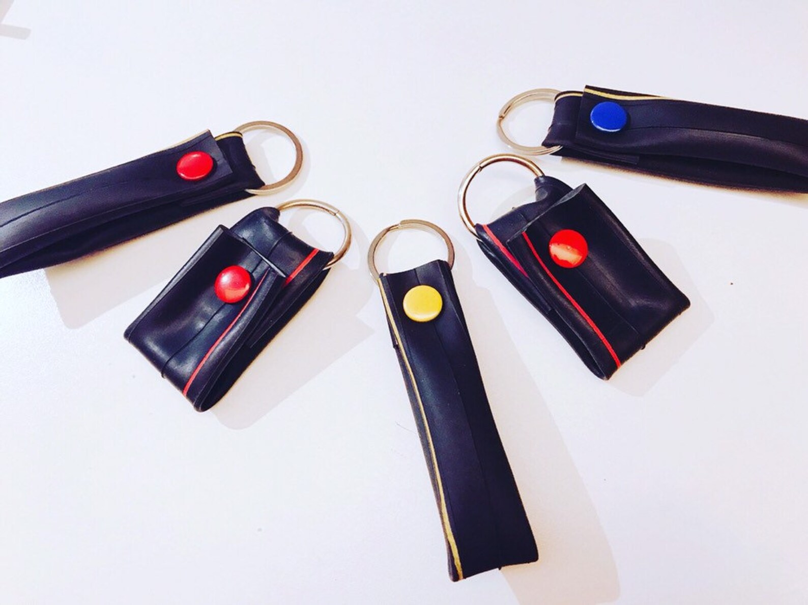 Keychain Made With Inner Tubes Openable by Automatic Button / Etsy