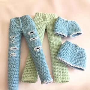 Crochet Pattern for Kate&#39;s Jeans - Pants - Shorts - Skirt  PDF Download