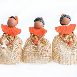Dominican Faceless Dolls &quot;Munecas sin Rostro&quot; - Handmade Polymer Clay, Decorative Dolls, Dominican Home Decoration