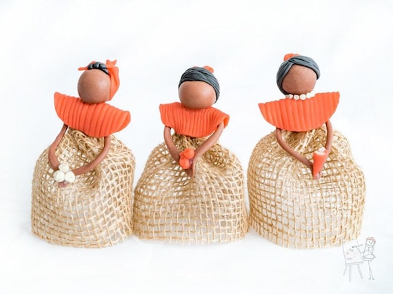 Dominican Faceless Dolls munecas Sin Rostro Handmade Polymer Clay