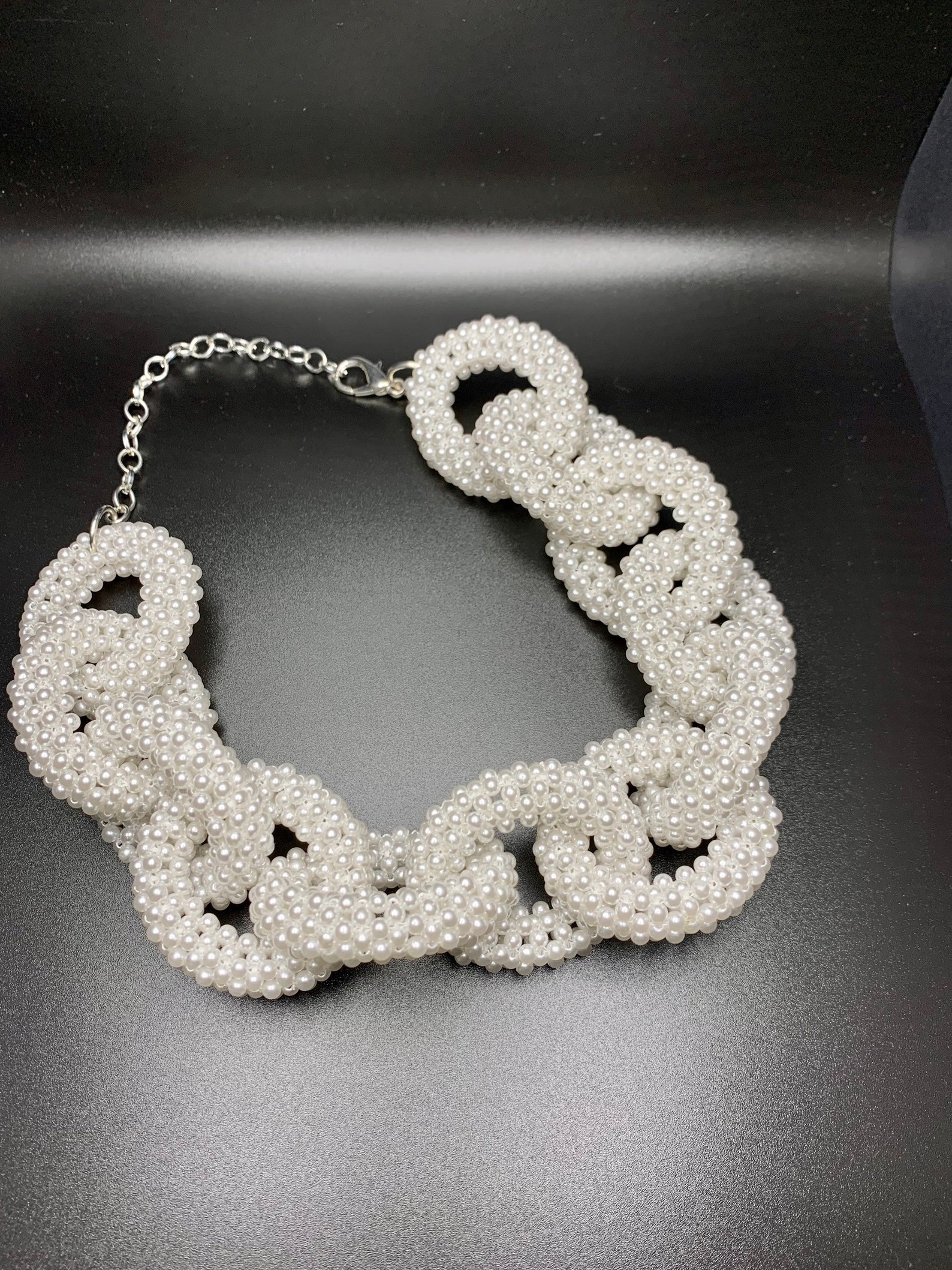 Long Pearl Chain Simple Pure White Street Mix Match Necklaces