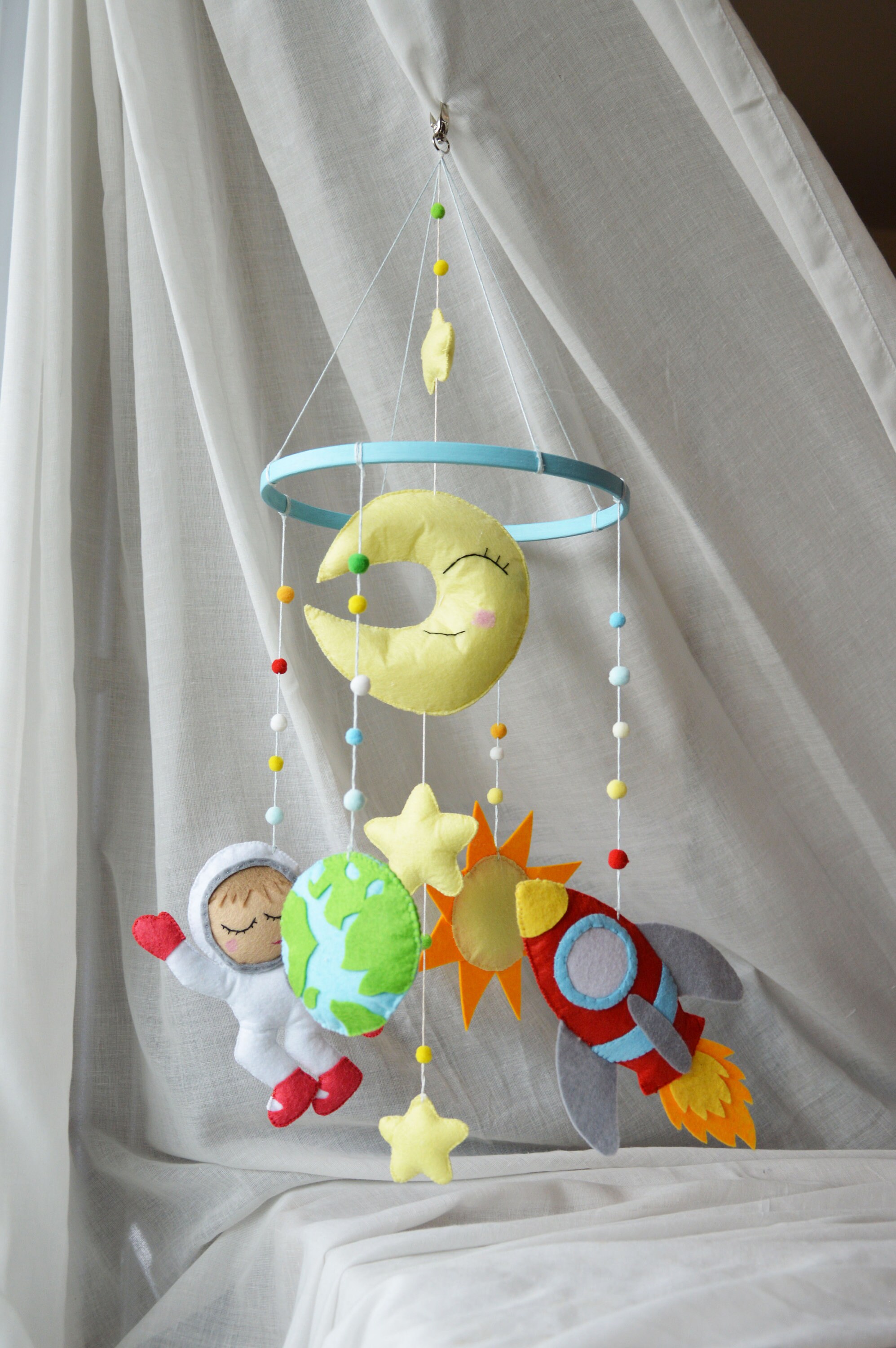 Space man baby Mobile Rocket Mobile Baby Crib Mobile Space Etsy