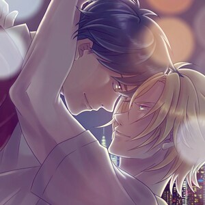 Banana Fish Ash X Eiji Large Fanart Print Etsy