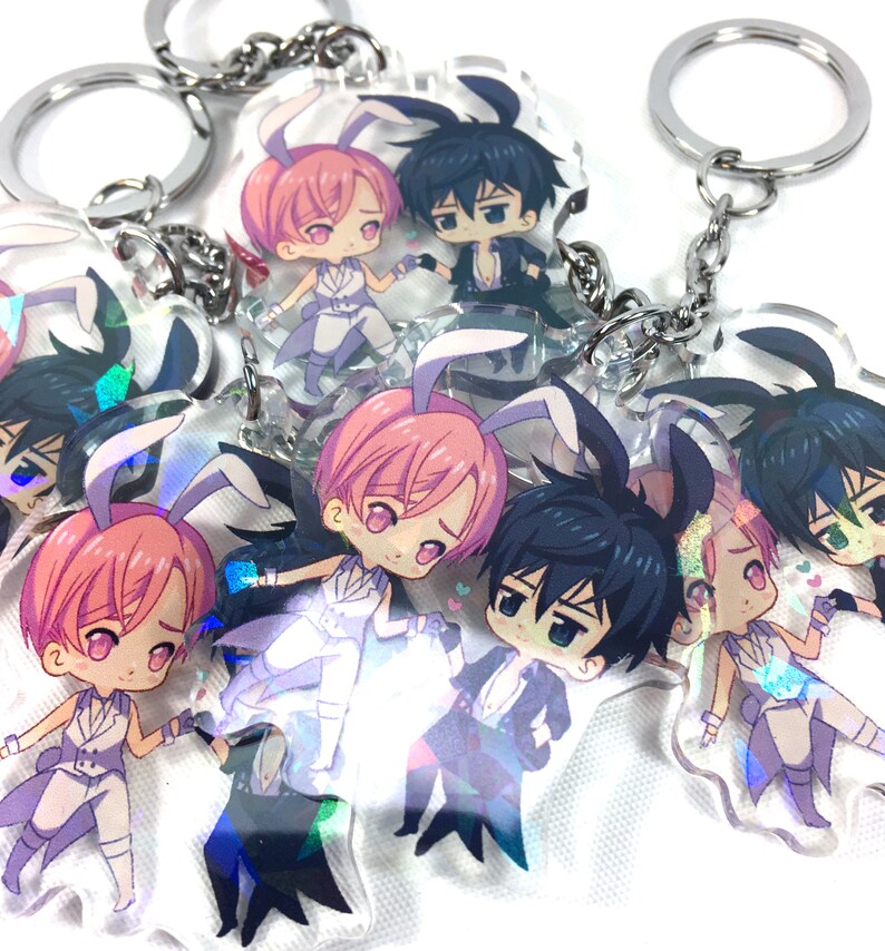 Ten Count Bunny 2 Holographic Acrylic Keychain | Etsy