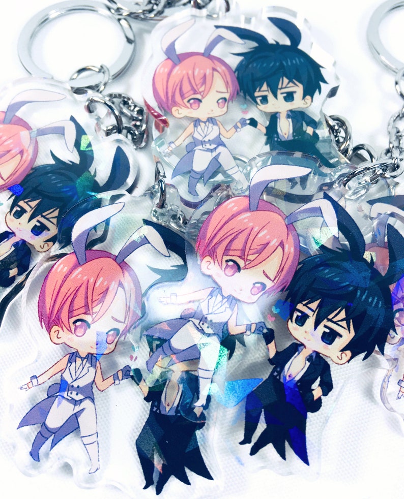 Ten Count Bunny 2 Holographic Acrylic Keychain | Etsy