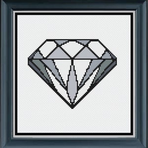 May include: A gray diamond shape with a white interior, outlined in black. The diamond is a simple, geometric design.
