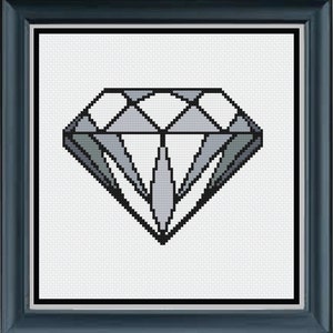 Grey Diamond Cross Stitch Pattern