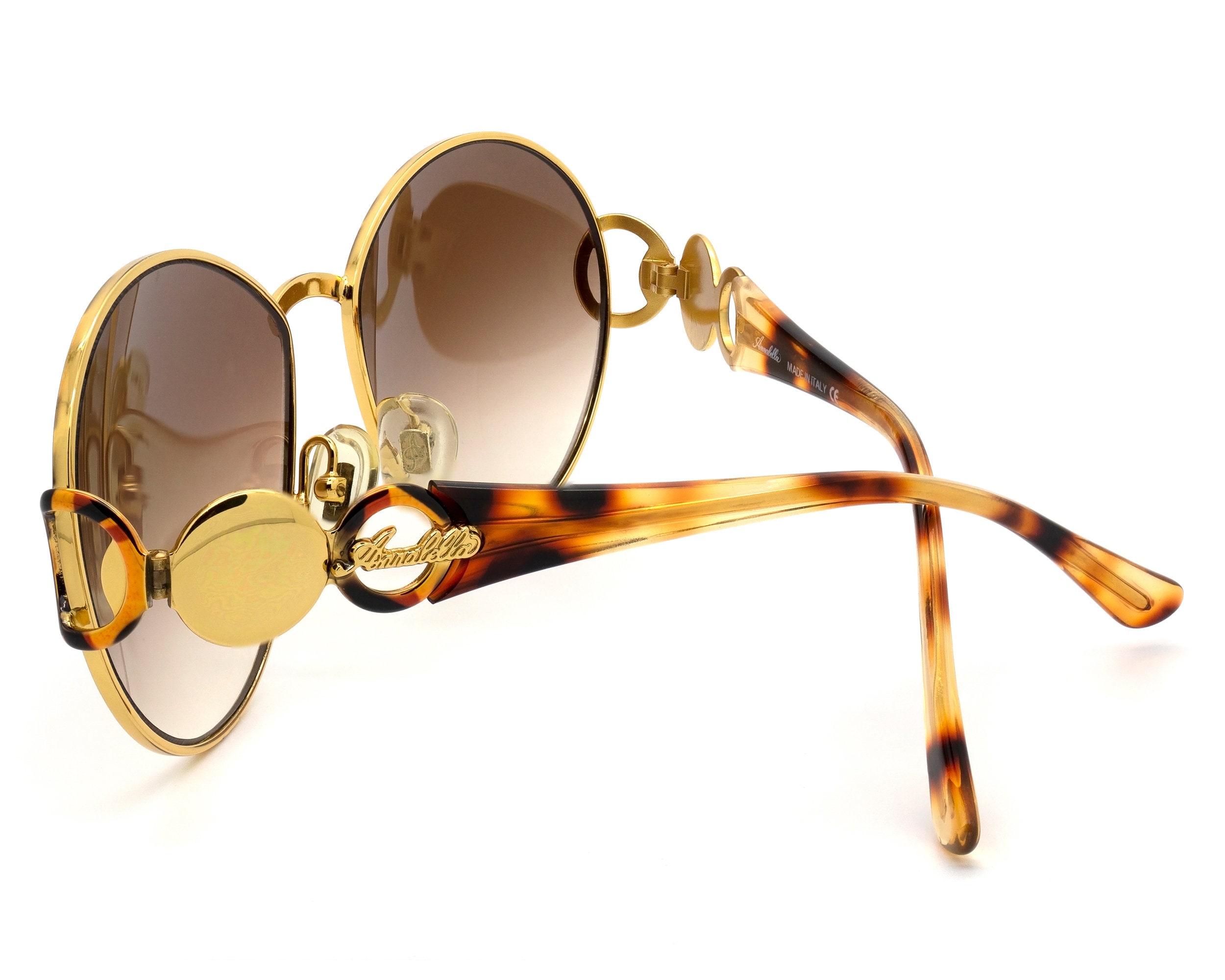 Oversized vintage sunglasses by Anabella, Italy Vintage Annabella Sunglasses: Italian Gold Tortoise  main image 2