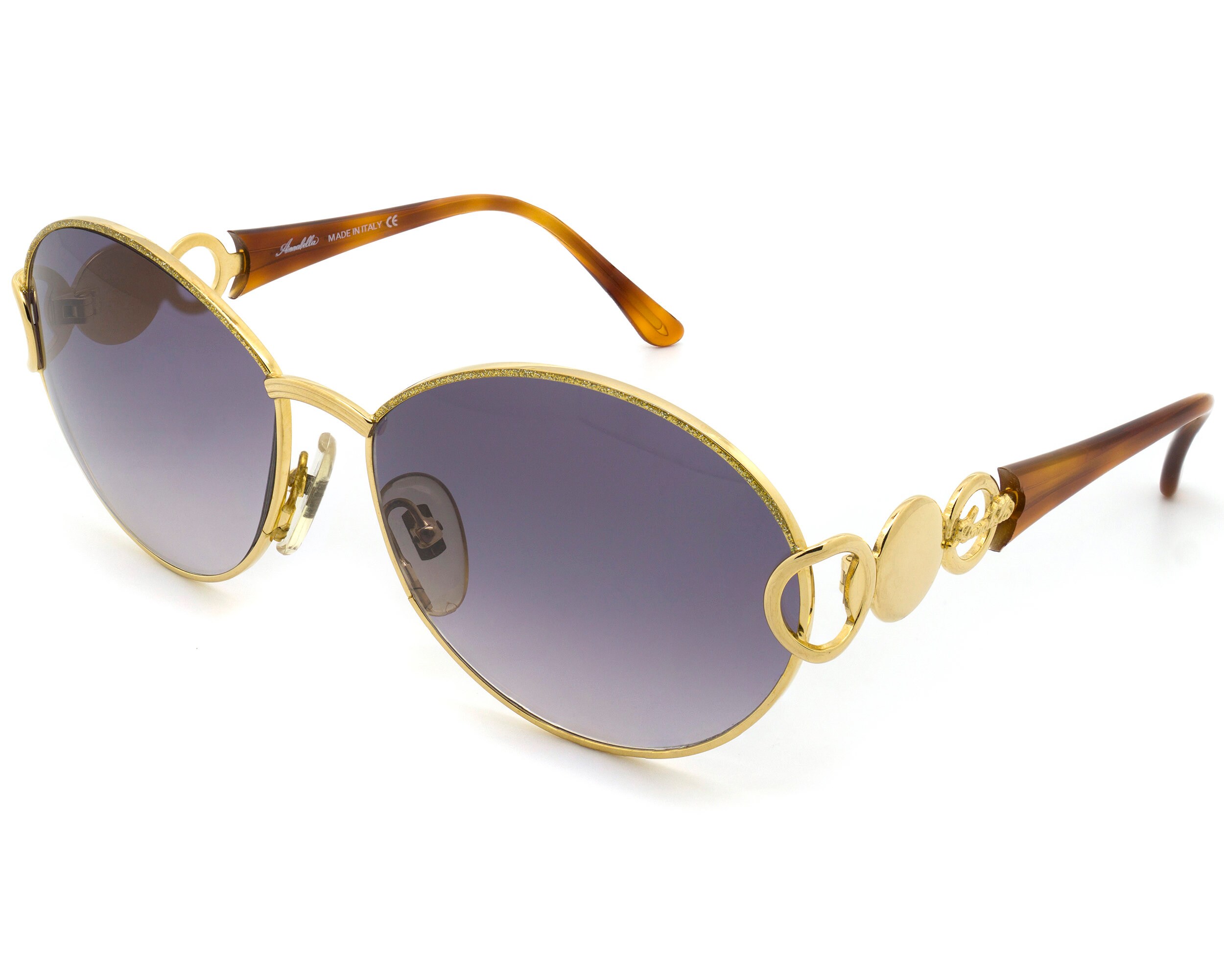 Oversized vintage sunglasses by Anabella, Italy Vintage Annabella Sunglasses: Italian Gold Tortoise  main image 3