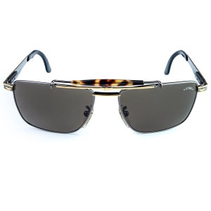 80s Metal Aviator Vintage Sunglasses with Brow Bar by Sting