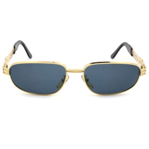Lozza vintage sunglasses 80s, made in Italy. Metal rectangular sunglasses - 100% original never worn vintage eyewear unisex, mint condition