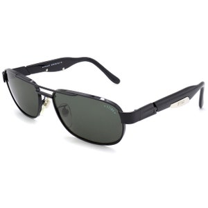Sting aviator vintage sunglasses, made in Italy. Black or gunmetal military sunglasses for men and women