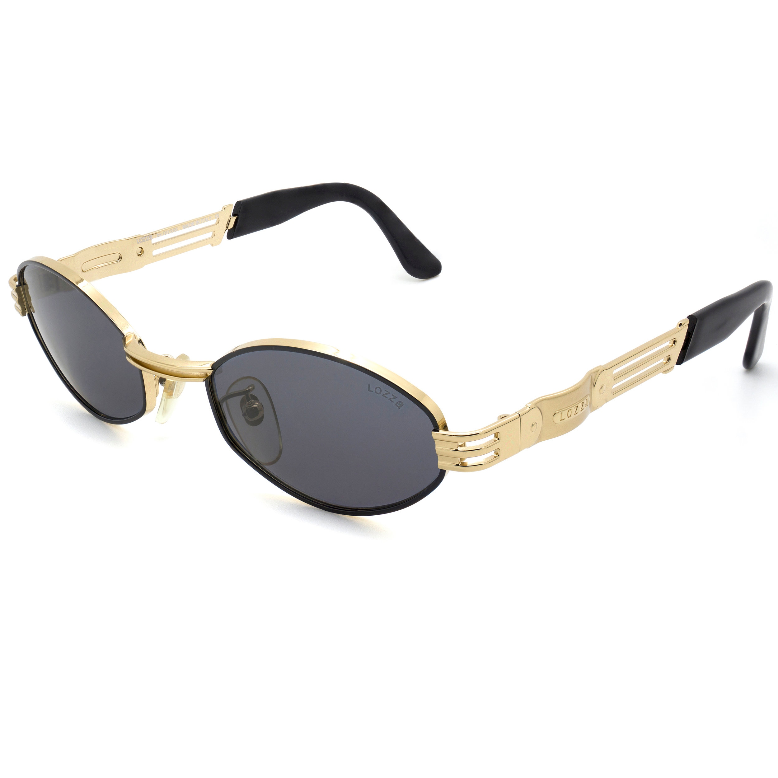 Lozza Vintage Sunglasses 80s, Made in Italy. Gold Sunglasses