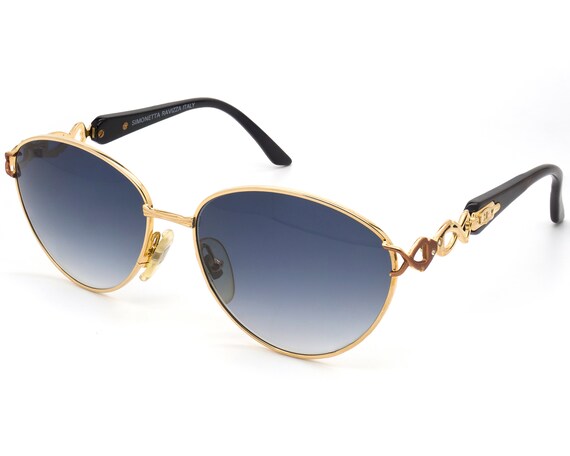 Simonetta Ravizza Vintage Sunglasses: Italian Luxury Eyewear, 80s Gold Frame