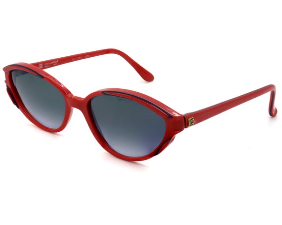 Vintage Guy Laroche Red Cat Eye Sunglasses: 80s French  display picture 3