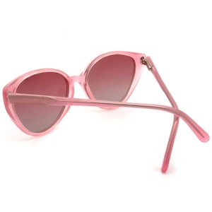 Vintage cat eye sunglasses, made in France in the 1970s by Argos. Rare pink sunglasses for women image 3
