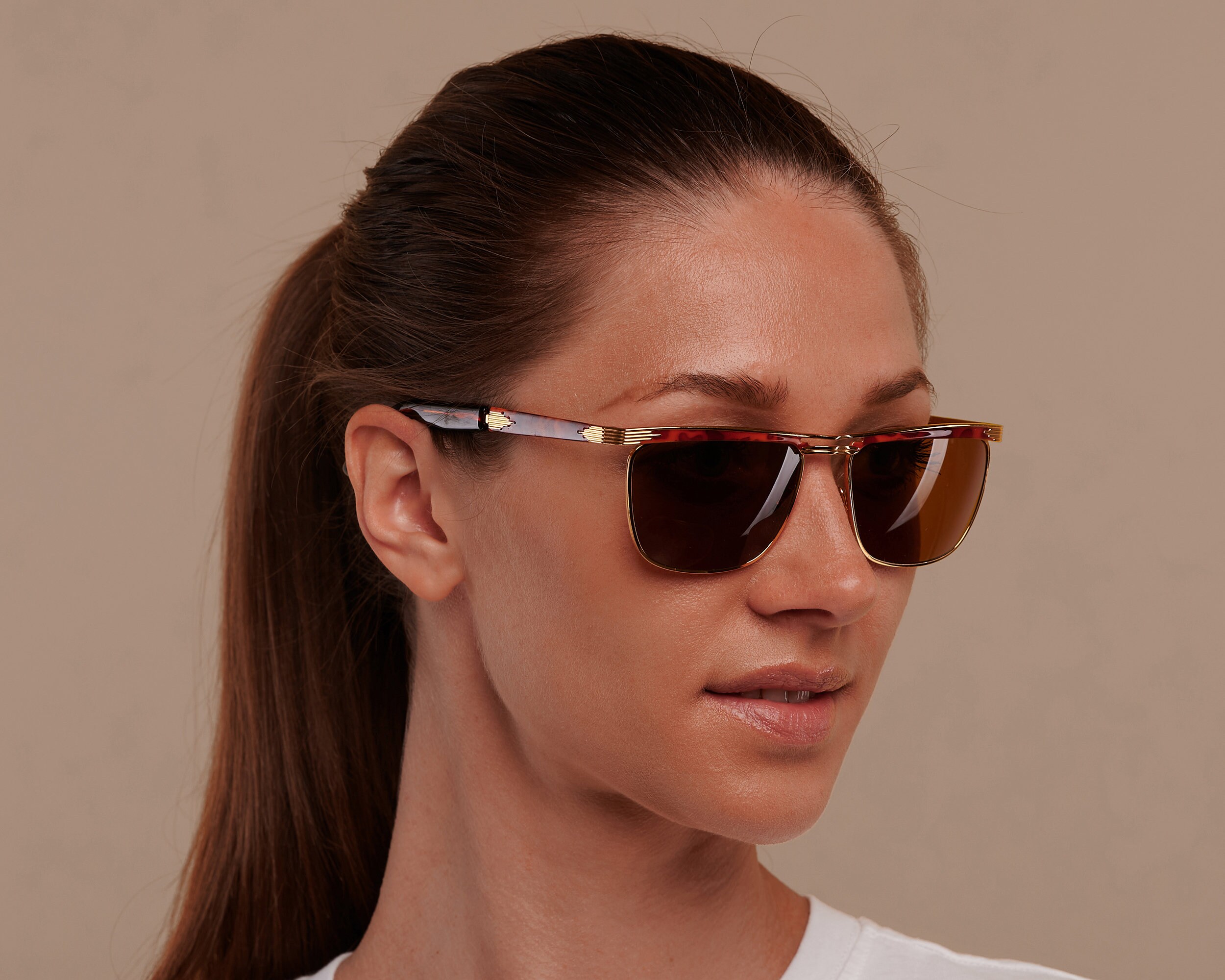 Aviator vintage sunglasses by Tullio Abbate, Italy 80s Round vintage sunglasses 80s by Tullio Abbate, made in Italy main image 2