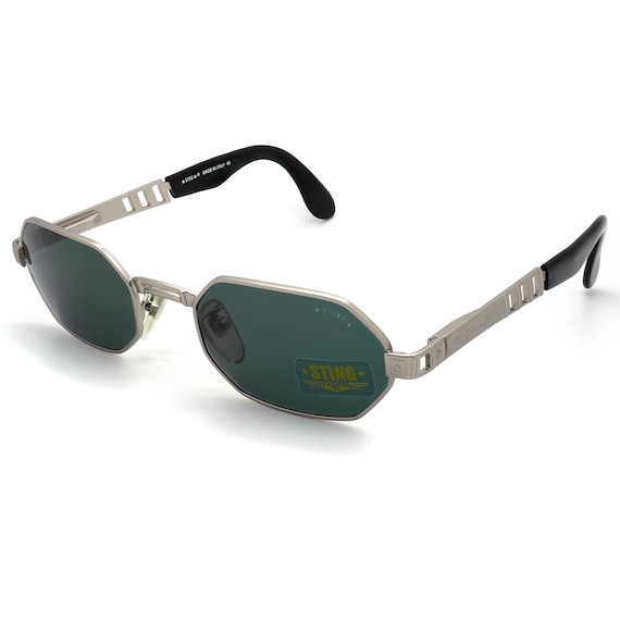 Sting Vintage Hexagonal Sunglasses, Made in Italy - Etsy display picture 3