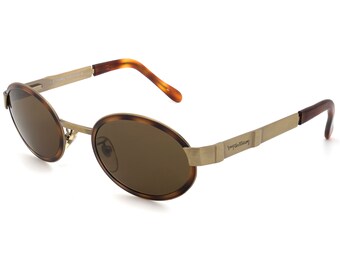 Gold Oval Sunglasses by Egon Von Furstenberg, Made in Italy  display picture 2