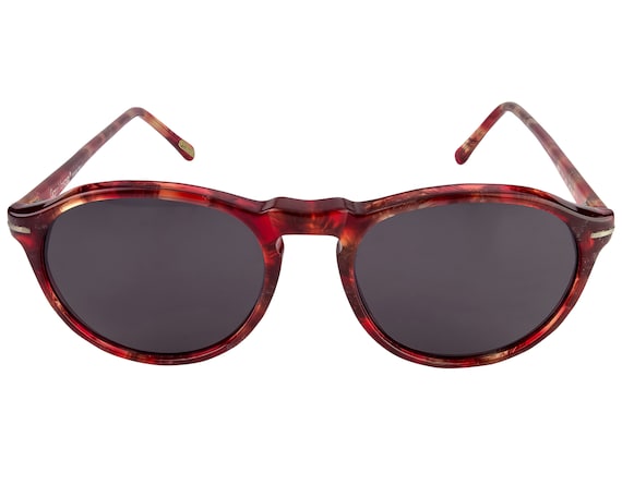 Vintage Gianni Versace Sunglasses: 80s Red Marble Round  display picture 1