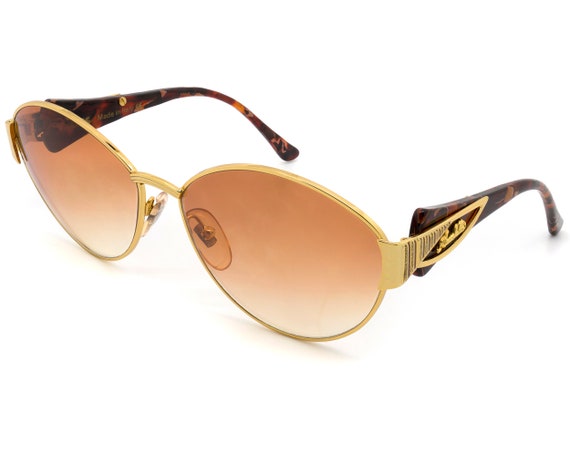 Italy Oversized Cat Eye Sunglasses by Annabella. Gold Large  display picture 3