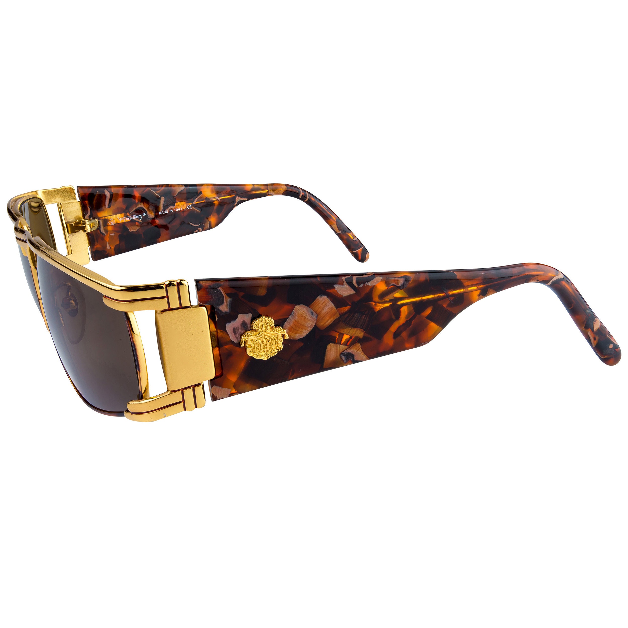 New old stock Egon Von Furstenberg sunglasses italy vintage MOD amber tortoise il_fullxfull.5802289941_gjqd.jpg main image 2