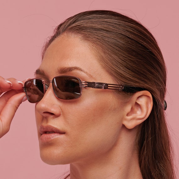 Lozza vintage rectangular sunglasses 80s, made in… - image 6