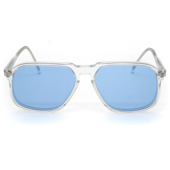 True Vintage Crystal Sunglasses Blue Lenses, France 70s  display picture 2