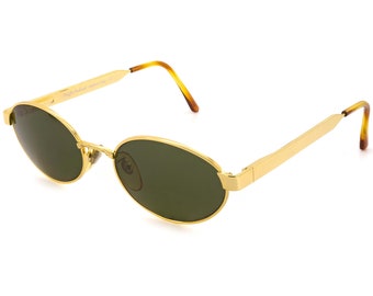 Top Gun Vintage Hexagonal Sunglasses, Gold Metal Frame, 90s  display picture 2