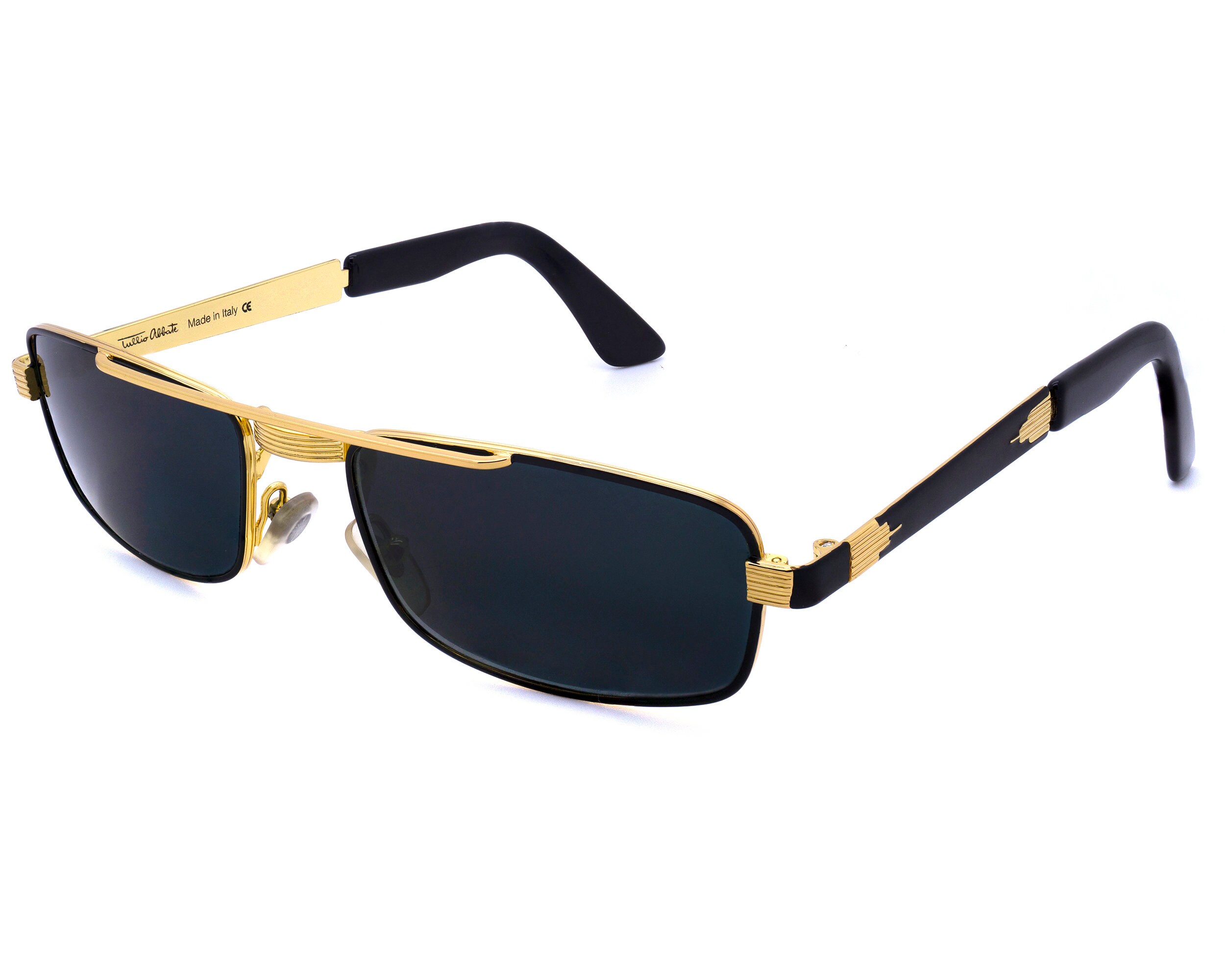 Vintage Sunglasses by Tullio Abbate TA60, 80s Gold/black 