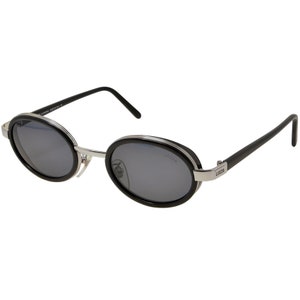 Lozza vintage sunglasses, made in Italy. Oval steampunk sunglasses 80s