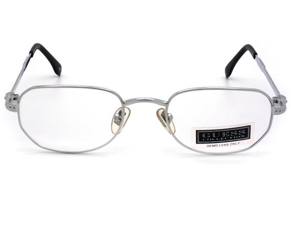 GUESS vintage eyeglasses, made in Italy. Silver g… - image 2