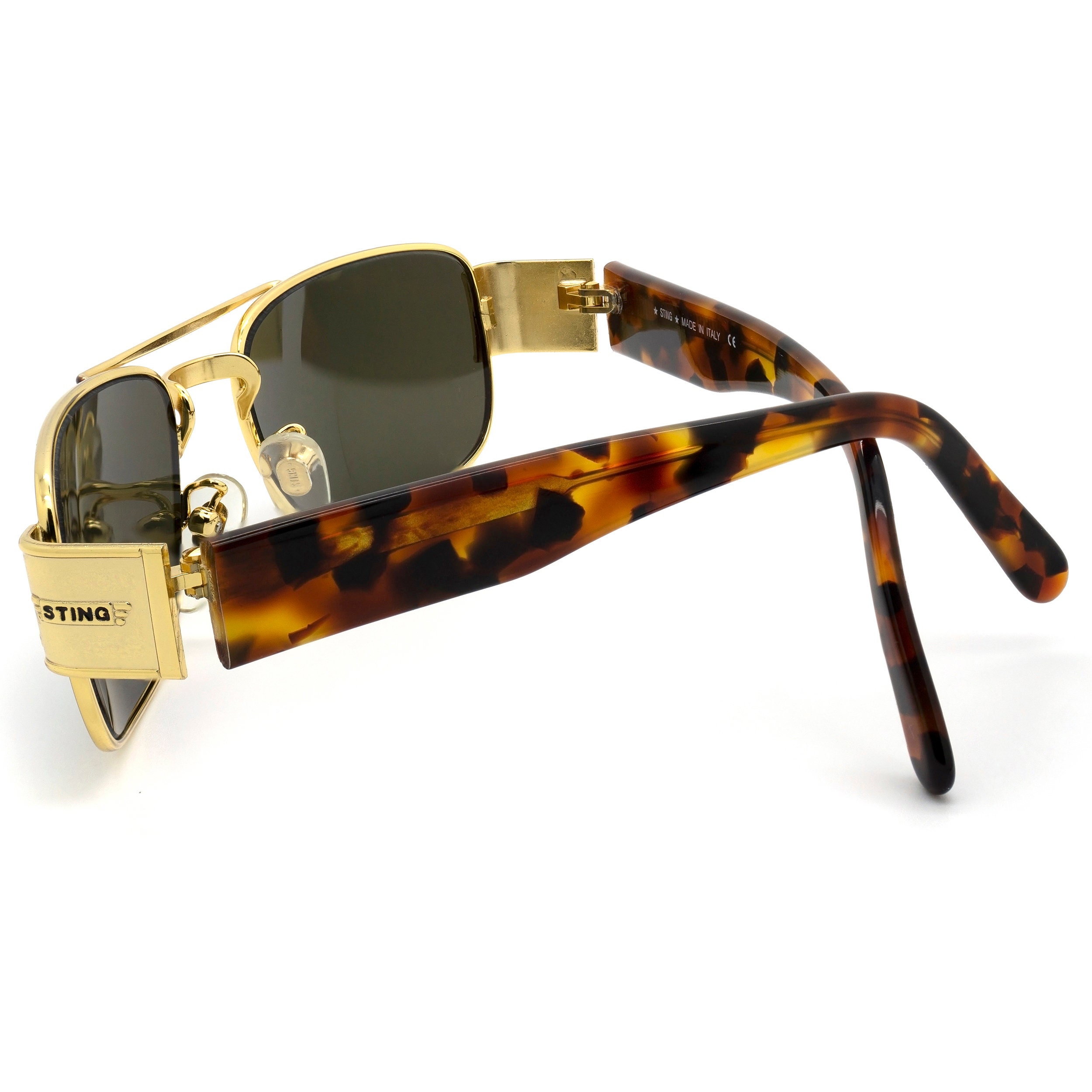 Round New Authentic Vintage Sting Tortoise Shell Sunglasses 4054 Sting by Dierre Mod 4104 Col 201 Vintage Sunglasses – Ed  main image 2
