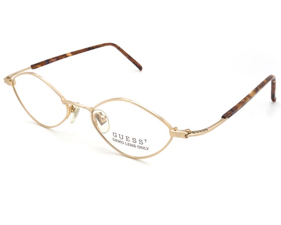 Guess vintage eyeglasses, made in italy. Gold hex… - image 1