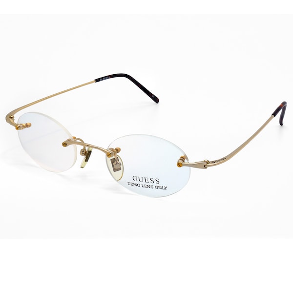 Lunettes de vue vintage sans monture Guess, fabriquées en Italie