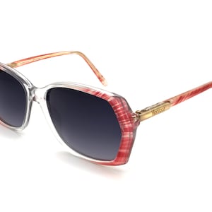 Original Versace sunglasses 70s, made in Italy. Pink crystal tortoise frames.