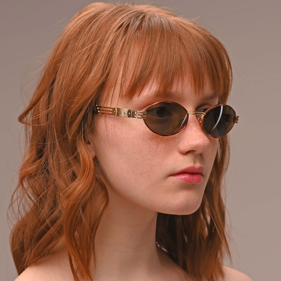 Vintage sunglasses by Lozza, made in Italy. Gold … - image 4