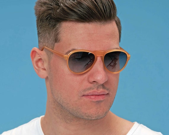 Bourgeois honey aviator sunglasses, made in France - image 9