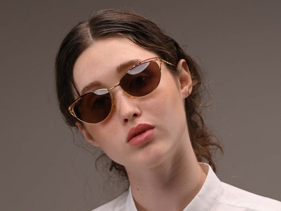 Cateye vintage sunglasses by Simonetta Ravizza ITALY Simonetta Ravizza Vintage Sunglasses Golden Cat Eye - Etsy main image 3
