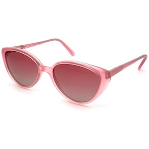 Vintage cat eye sunglasses, made in France in the 1970s by Argos. Rare pink sunglasses for women image 1