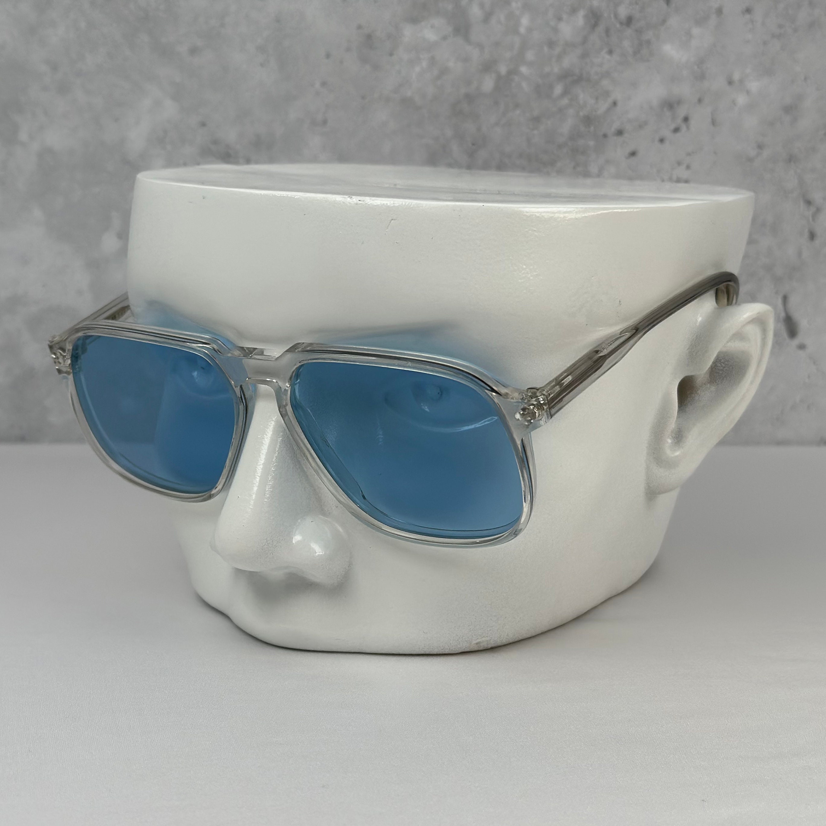 Vintage Sabra Sunglasses w Quality Mineral To Glass LensesNOS  ISRAEL True Vintage Crystal Sunglasses Blue Lenses, France 70s  main image 3