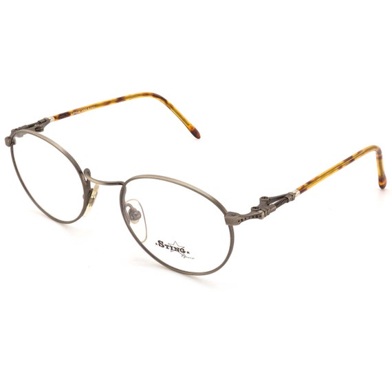 Sting steampunk glasses frame with spring hinges, 