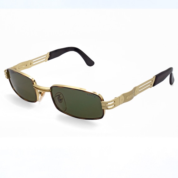 Gold rectangular sunglasses by Lozza, made in Ita… - image 1